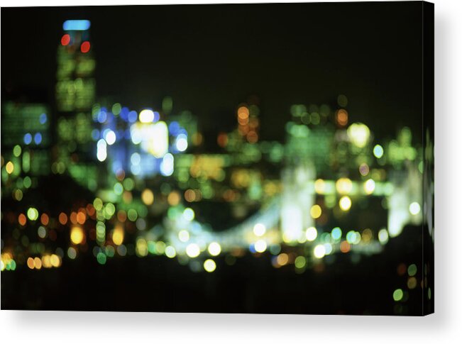 Outdoors Acrylic Print featuring the photograph The City Of London And Tower Bridge by Bill Green