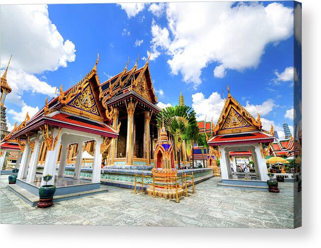 Art Acrylic Print featuring the photograph The Emerald Buddha Temple In Grand by Aleksandargeorgiev