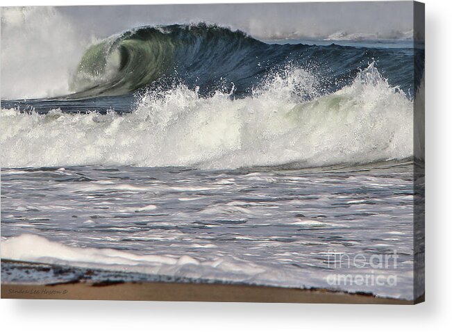 Seascape Acrylic Print featuring the photograph The Eye Of A Wave by Sandra Huston
