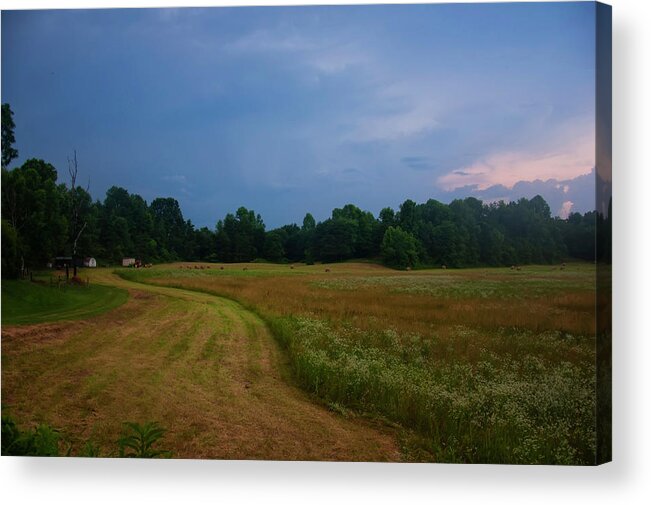 Farm Acrylic Print featuring the photograph The Farm Right Before The Storm by Flees Photos