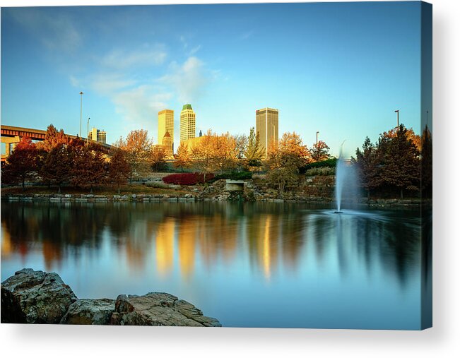 Centennial Park Acrylic Print featuring the photograph The Gem of Tulsa by Michael Scott