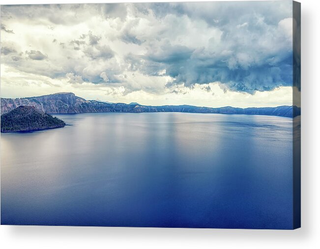 The Heavens Above Crater Blue Acrylic Print featuring the photograph The Heavens Above Crater Blue by Joseph S Giacalone