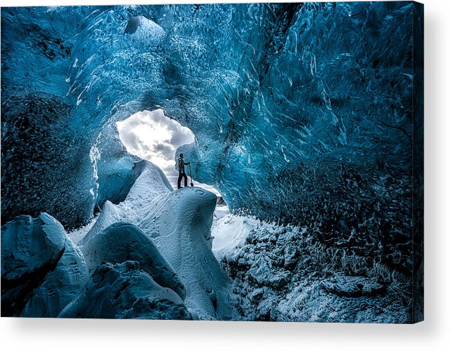 Iceland Acrylic Print featuring the photograph The Ice Cave by Alfred Forns