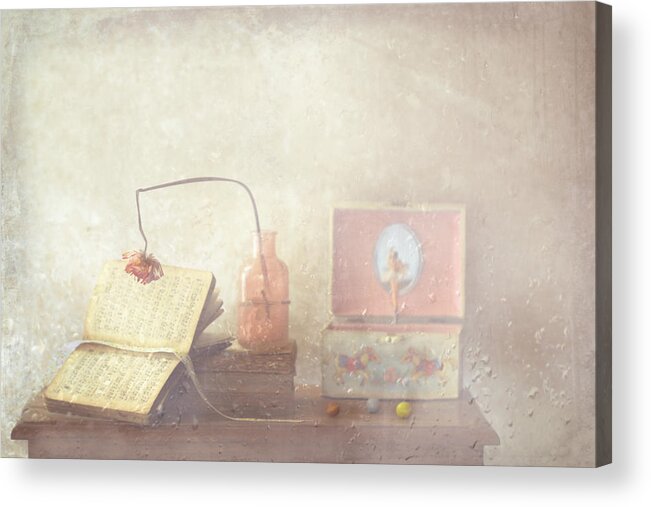 Still Life Acrylic Print featuring the photograph The Little Ballerina by Delphine Devos