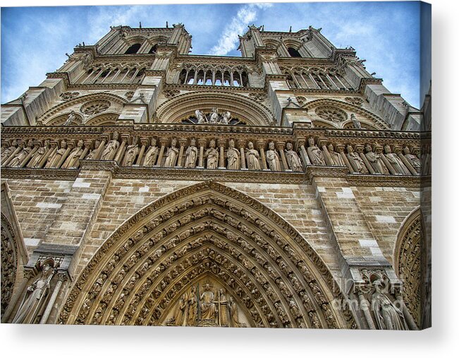 Wayne Moran Photography Acrylic Print featuring the photograph The Masterpiece Cathedral Notre Dame de Paris France by Wayne Moran