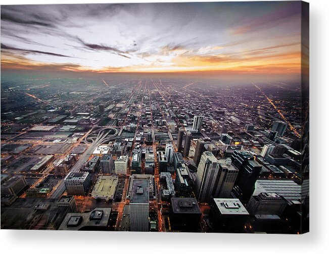 Outdoors Acrylic Print featuring the photograph The Metropolis Looking West by By Ken Ilio