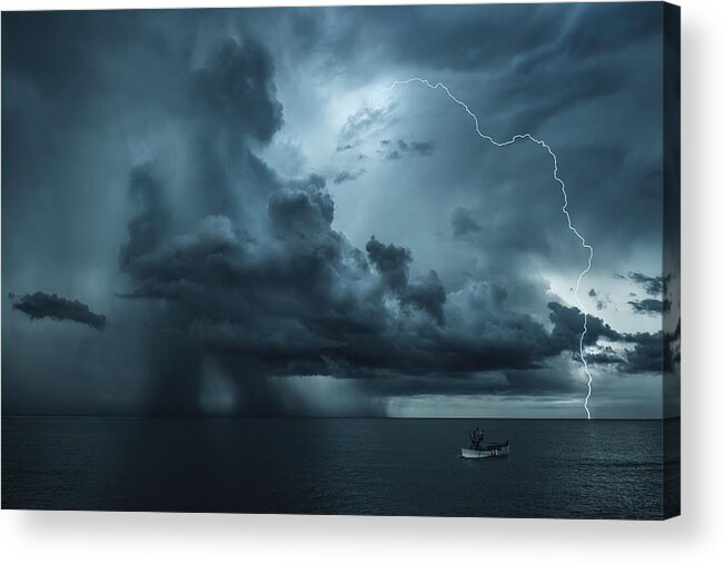 Cloud Acrylic Print featuring the photograph The Monster by Paolo Lazzarotti