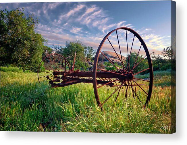 Mower Acrylic Print featuring the photograph The Old Hay Rake 2 by Endre Balogh