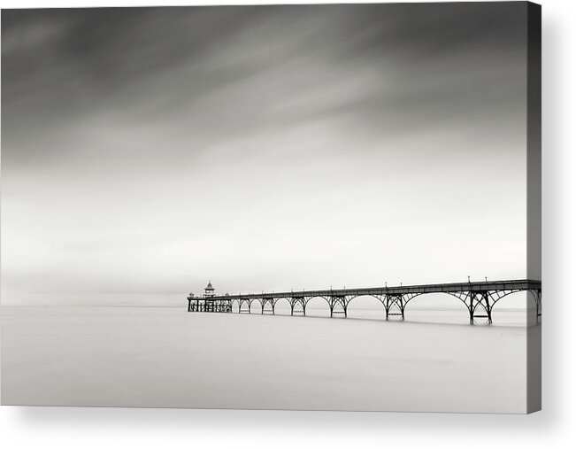 Pier Acrylic Print featuring the photograph The old Pier by Dominique Dubied
