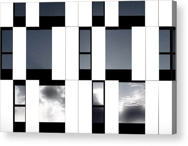 Photomontage Acrylic Print featuring the photograph The Rain Comes Down by Bastian Kienitz