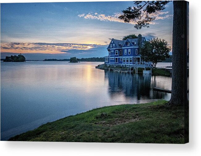 St Lawrence Seaway Acrylic Print featuring the photograph The River At Dawn by Tom Singleton