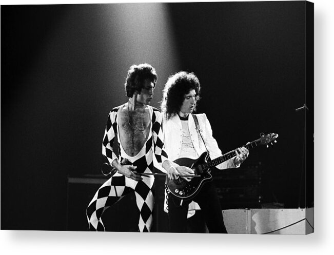 Rock Music Acrylic Print featuring the photograph The Rock Group Queen In Concert by George Rose