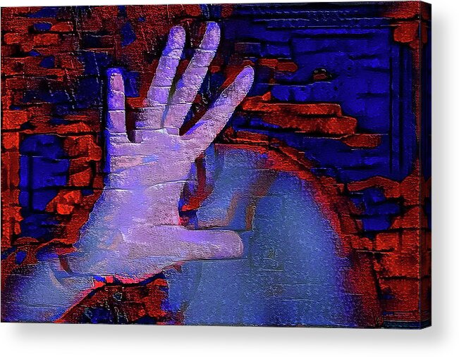 Expressionism Acrylic Print featuring the digital art The Shining by Alex Mir