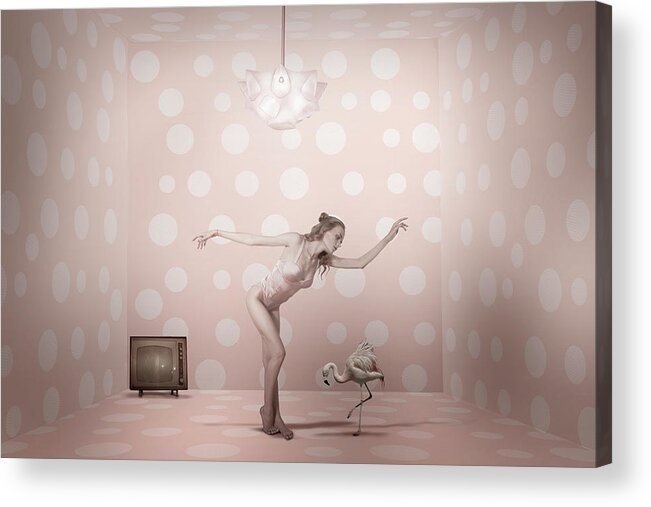 Pink Acrylic Print featuring the photograph The Show Must Go On... by Christine Von Diepenbroek