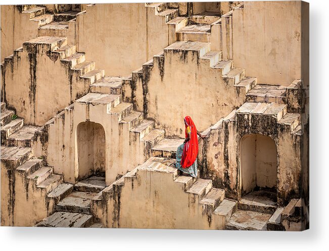 India Acrylic Print featuring the photograph The Tale Of A Well by Irene Yu Wu