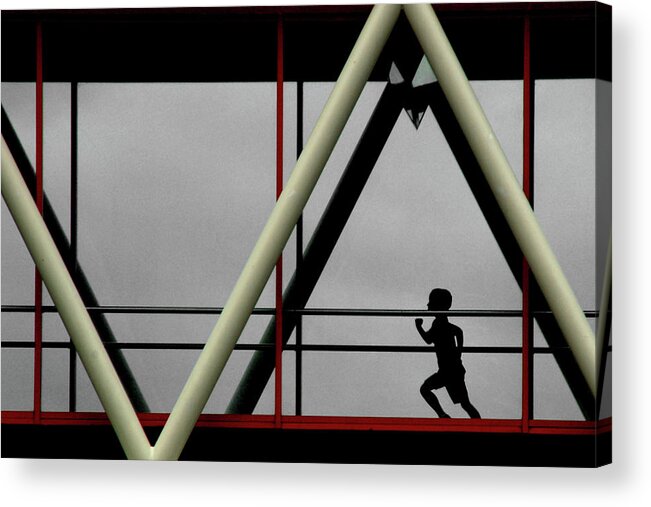 Street Acrylic Print featuring the photograph The Thin Red Line by Stuart Allen