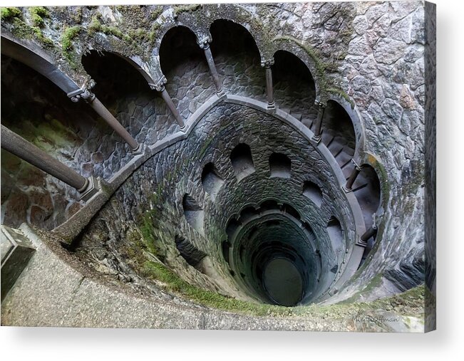 Quinta De Regalaira Acrylic Print featuring the photograph The Well of initiation by Micah Offman