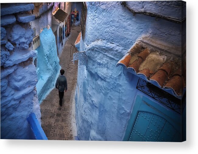 #life
#labyrinth
#fez Acrylic Print featuring the photograph Through The Labyrithm Of Life. by Bogdan Timiras