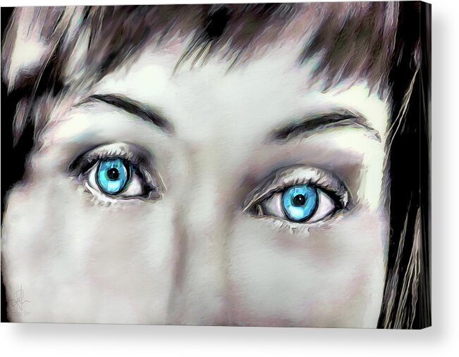 Eyes Acrylic Print featuring the digital art Thru Her Eyes by Pennie McCracken