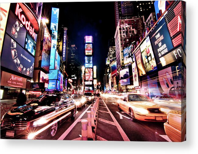 Outdoors Acrylic Print featuring the photograph Times Square, Manhattan, New York by Josh Liba