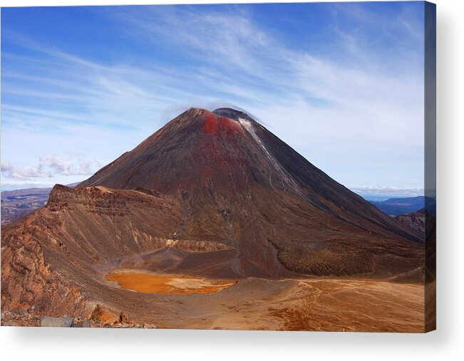 Scenics Acrylic Print featuring the photograph Tongariro Np Volcano Mount Ruapehu by Daniel Fröhlich Photography