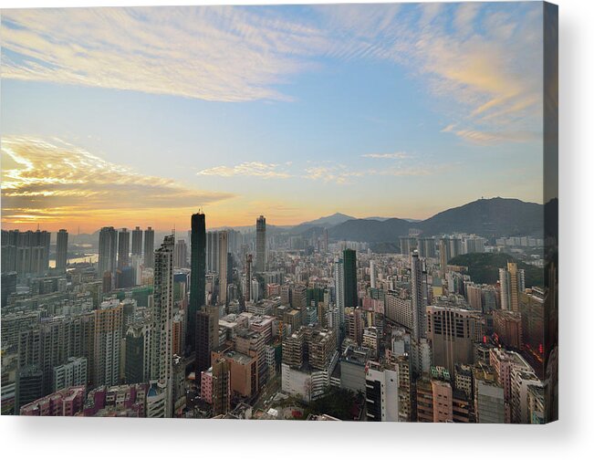 Tranquility Acrylic Print featuring the photograph Top View Of Kowloon by Mikelukphotography