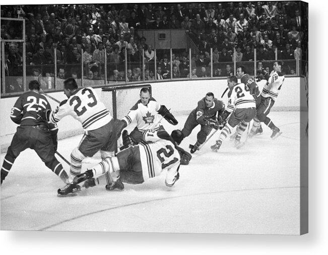 National Hockey League Acrylic Print featuring the photograph Toronto Maple Leafs V Montreal Canadiens by Denis Brodeur