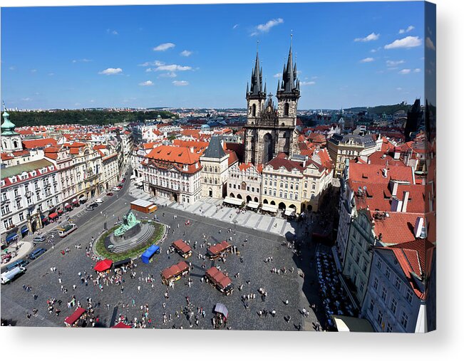 People Acrylic Print featuring the photograph Town Square, Prague by Pawel.gaul