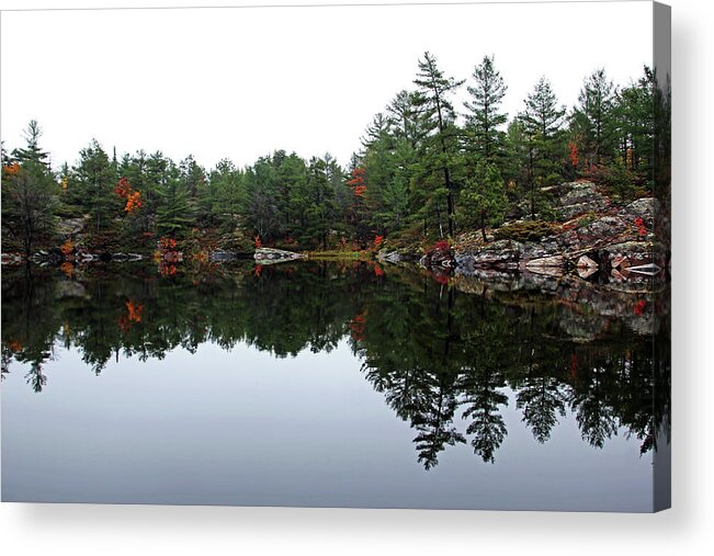 French River Acrylic Print featuring the photograph Tranquil Autumn by Debbie Oppermann