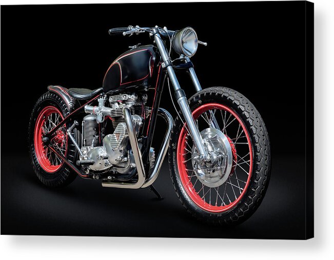 Triumph Acrylic Print featuring the photograph Triumph Bobber by Andy Romanoff