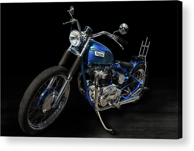 Triumph Acrylic Print featuring the photograph Triumph Chopper by Andy Romanoff