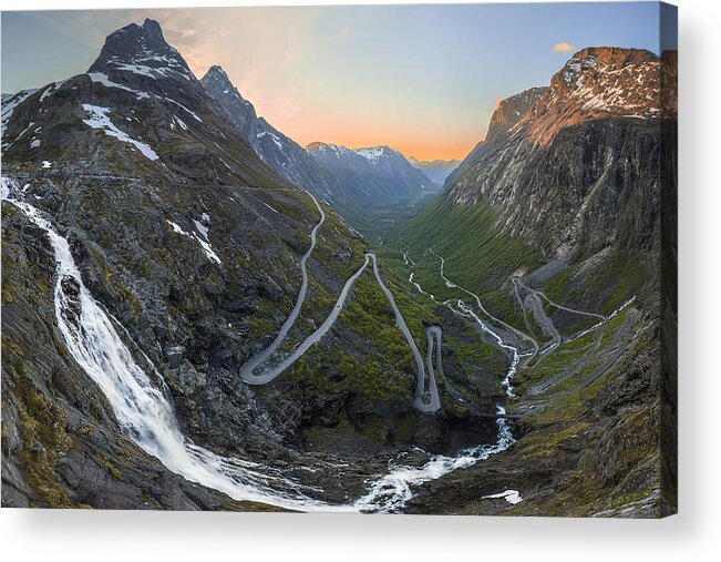 Norway Acrylic Print featuring the photograph Trollstigen by Christer Olsen