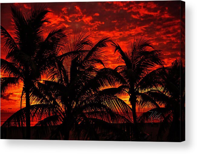 Lighthouse Cove Resort Acrylic Print featuring the photograph Tropical Sunrise by Meta Gatschenberger