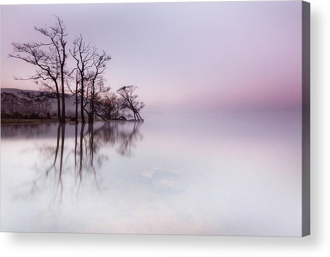 Landscape Acrylic Print featuring the photograph Ullswater Mist at Sunrise by Anita Nicholson