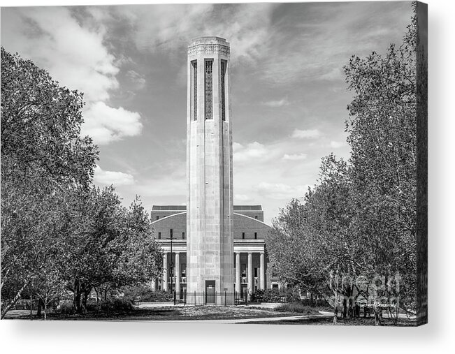 University Of Nebraska Acrylic Print featuring the photograph University of Nebraska Mueller Tower by University Icons