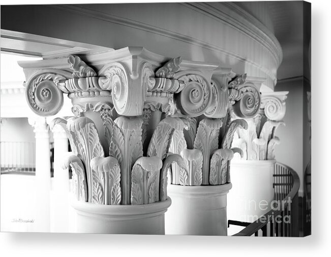 University Of Virginia Acrylic Print featuring the photograph University of Virginia Rotunda Column Capitals by University Icons