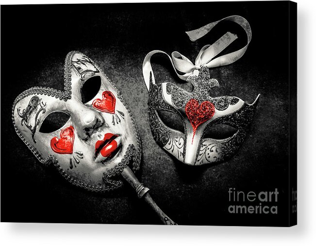 Masquerade Acrylic Print featuring the photograph Unmasking passions by Jorgo Photography