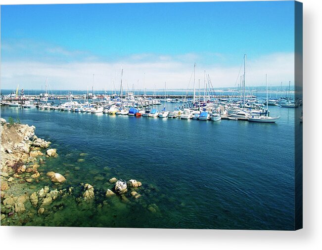 Motorboat Acrylic Print featuring the photograph Usa, California, Monterey, Marina by Medioimages/photodisc