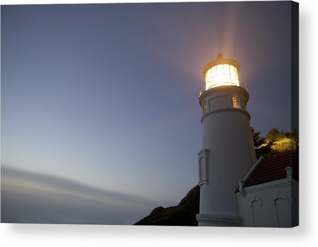 Part Of A Series Acrylic Print featuring the photograph Usa, Oregon, Heceta Head Lighthouse by Rene Frederick