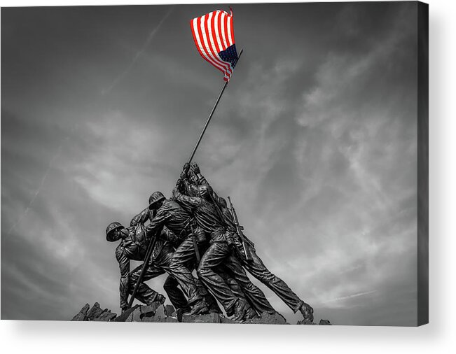Arlington Acrylic Print featuring the photograph USMC War Memorial 5 by Bill Chizek