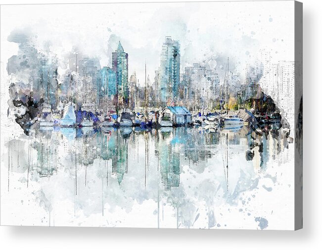  Marina Acrylic Print featuring the photograph Vancouver Morning by Marilyn Wilson