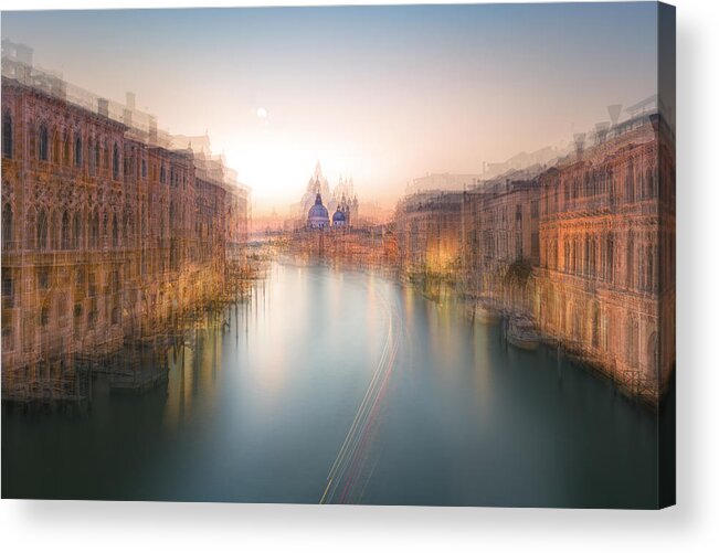 Creative Edit Acrylic Print featuring the photograph Venezia (???) by Larry Deng