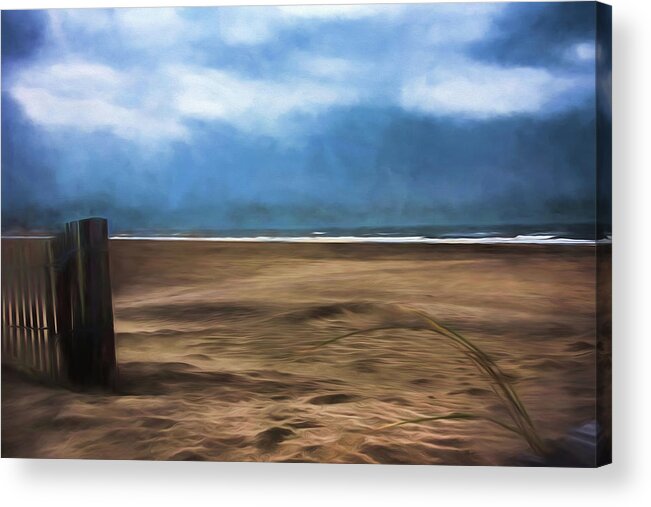 Ventnor Acrylic Print featuring the photograph Ventnor Beach in Winter by Alan Goldberg