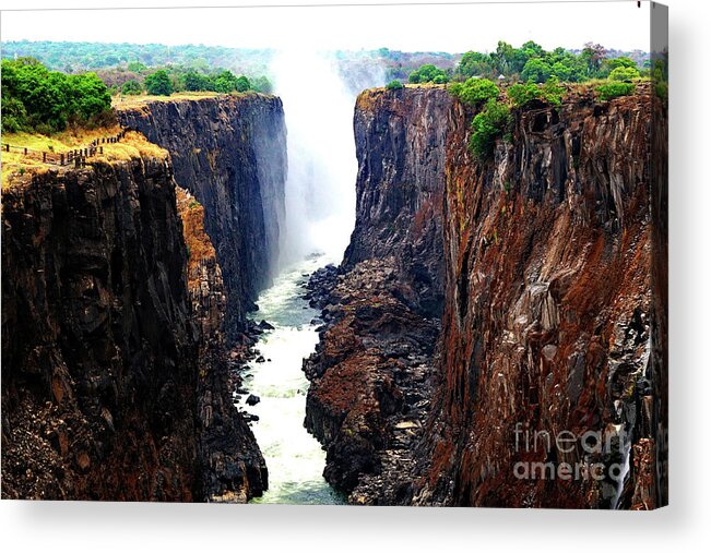 Africa Zambia Victoria Falls October Acrylic Print featuring the photograph Victoria falls by Darcy Dietrich