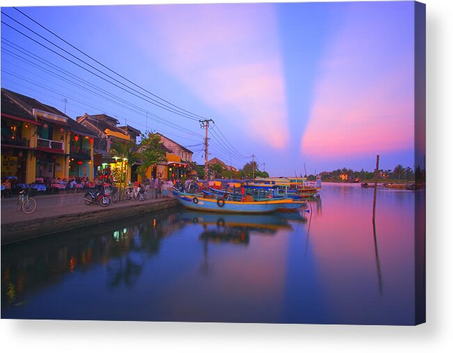Scenics Acrylic Print featuring the photograph Vietnam, Hoi An, Tourist Boats By Thu by Design Pics / Carson Ganci