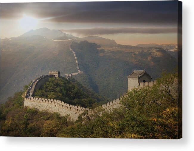 Tranquility Acrylic Print featuring the photograph View Of The Great Wall At Mutianyu by Lost Horizon Images