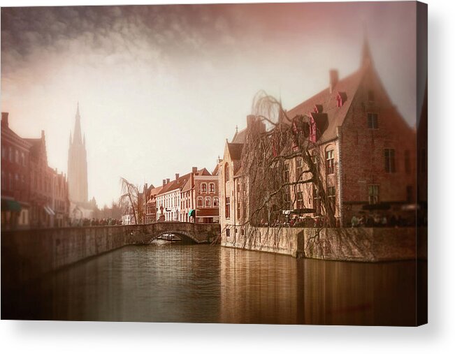 Bruges Acrylic Print featuring the photograph Vintage Bruges Belgium by Carol Japp