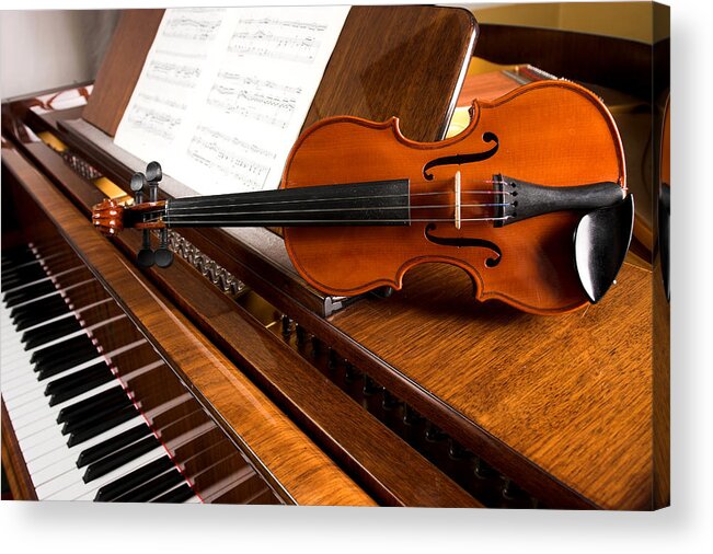 Piano Acrylic Print featuring the photograph Violin by Tolimir