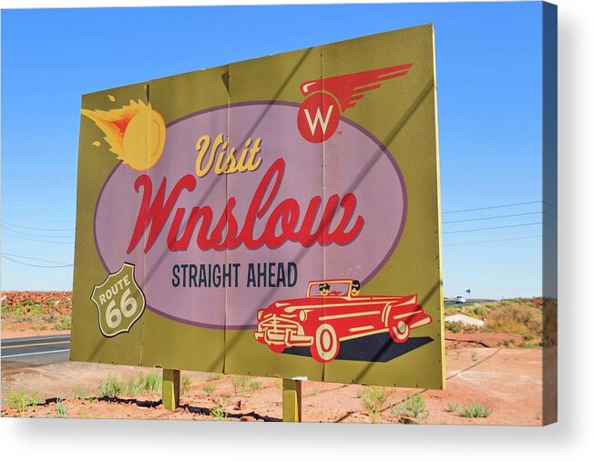 Winslow Acrylic Print featuring the photograph Visit Winslow by Marisa Geraghty Photography