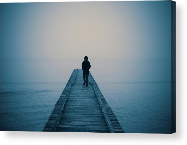 Mental Health Acrylic Print featuring the photograph Walking Alone by Profeta